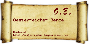 Oesterreicher Bence névjegykártya